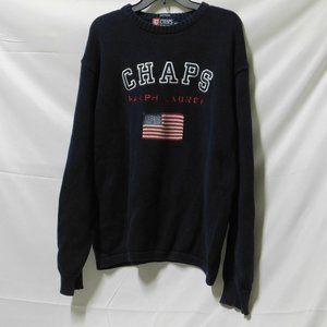 VTG 80's Hand Framed Chaps Ralph Lauren Knit Crew